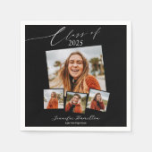Klasse van 2025 Minimalistische Foto Afstudeerder  Servet (Voorkant)