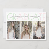 Klasse van 2025 mint groen, blush afstuderen foto kaart (Voorkant)