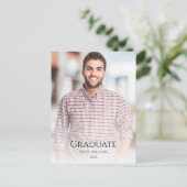 Klasse van 2025 Modern Photo Afstuderen Aankondigi Aankondigingskaart (Staand voorkant)