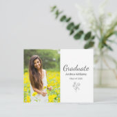 Klasse van 2025 Modern Photo Afstuderen Aankondigi Briefkaart (Staand voorkant)