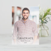 Klasse van 2025 Modern Photo Afstuderen Aankondigi Kaart (Staand voorkant)