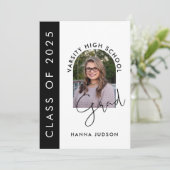 Klasse van 2025 Modern Photo Afstuderen Open Huis Kaart (Staand voorkant)