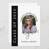 Klasse van 2025 Modern Photo Afstuderen Open Huis Kaart (Voorkant / Achterkant)