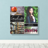 Klasse van 2025 Moderne Afstuderen Fotocollage Canvas Afdruk (Insitu (Houten vloer))