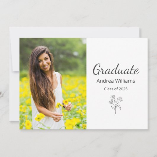 Klasse van 2025 Moderne Elegante Foto Aankondiging (Voorkant)