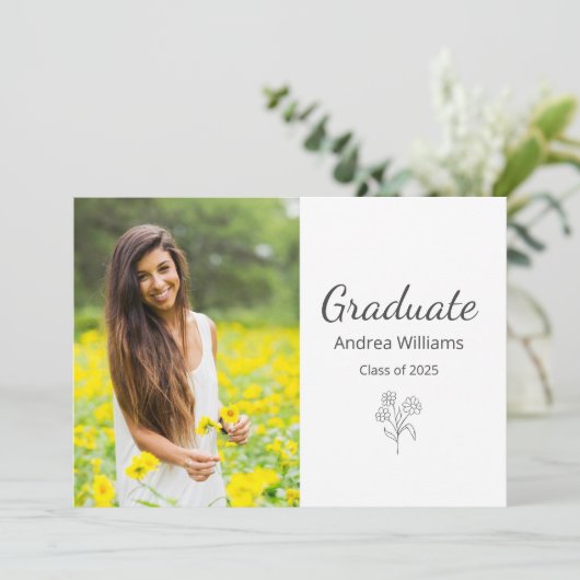 Klasse van 2025 Moderne Elegante Foto Aankondiging (Staand voorkant)