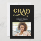 Klasse van 2025 moderne typografie 3 foto afstuder aankondiging (Voorkant)