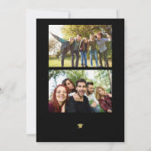 Klasse van 2025 moderne typografie 3 foto afstuder aankondiging (Achterkant)