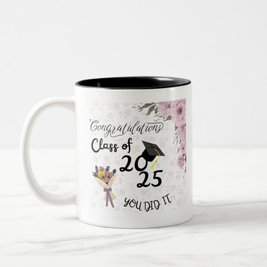 Klasse van 2025 Mok PNG, Afstuderen Mok Wrap, Koff (Links)