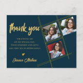 Klasse van 2025 Multi Photo Afstuderen Bedankt Briefkaart (Voorkant)