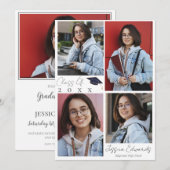 Klasse van 2025 Multi Photo Schattige Graduation P Kaart (Voorkant / Achterkant)