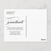 klasse van 2025 Navy Blue Photo Afstuderen Briefkaart (Achterkant)