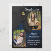 Klasse van 2025 Navy Tassel Dignified Afstuderen Kaart (Voorkant)