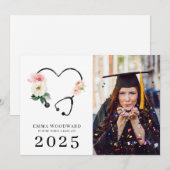 Klasse van 2025 Nurse Afstuderen Fotoaankondiging Kaart (Voorkant / Achterkant)