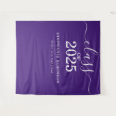 Klasse van 2025 Paarse Afstuderen Achtergrond Prop Wandkleed (Voorkant (horizontaal))