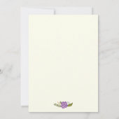 Klasse van 2025 paarse bloemengrens afstuderen kaart (Achterkant)