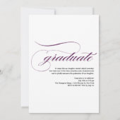 Klasse van 2025 Paarse Foto Afstuderen Kaart (Achterkant)