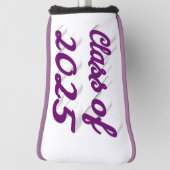 Klasse van 2025 paarse script afstuderen golfheadcover (Draai 90)