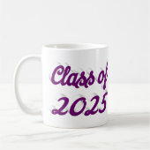 Klasse van 2025 paarse script afstuderen koffiemok (Links)