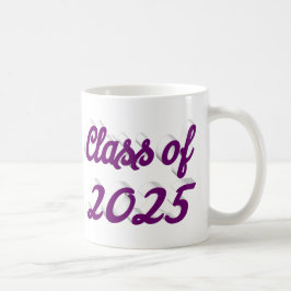 Klasse van 2025 paarse script afstuderen koffiemok