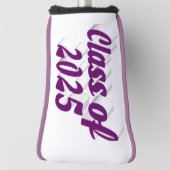 Klasse van 2025 paarse tekst afstuderen golfheadcover (Draai 90)