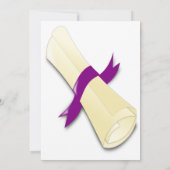 Klasse van 2025 paarse typografie afstuderen foto kaart (Achterkant)