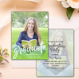 Klasse van 2025 Photo Afstuderen Mini Invitation Informatiekaartje