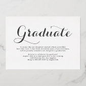 Klasse van 2025 Photo Collage Afstuderen Folie Uitnodiging (Achterkant)