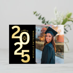 Klasse van 2025 Photo Law School Afstuderen Folie Uitnodiging