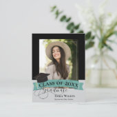 Klasse van 2025 Photo Mini Afstuderen Invitation Informatiekaartje (Staand voorkant)