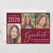 Klasse van 2025 Photo Script Bourgondië Afstuderen Aankondiging (Voorkant)