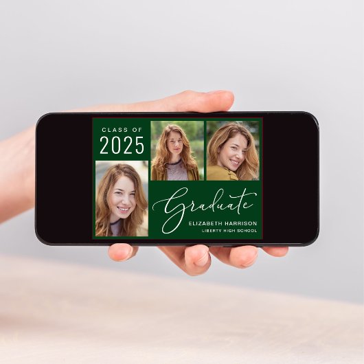 Klasse van 2025 Photo Script Green Afstuderen Aankondiging