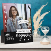 Klasse van 2025 Quote Foto Afstuderen Aankondiging Fotoplaat (Zijkant)