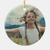 Klasse van 2025 Rainbow Custom Photo Afstuderen Keramisch Ornament (Achterkant)