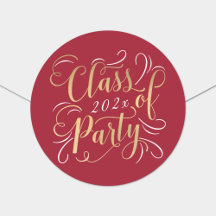 Klasse van 2025 Red Gold Graduation Party Foto