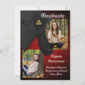 Klasse van 2025 Red Tassel Dignified Afstuderen Kaart (Voorkant)
