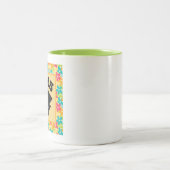 Klasse van 2025 Retro Flowered Tweekleurige Koffiemok (Center)