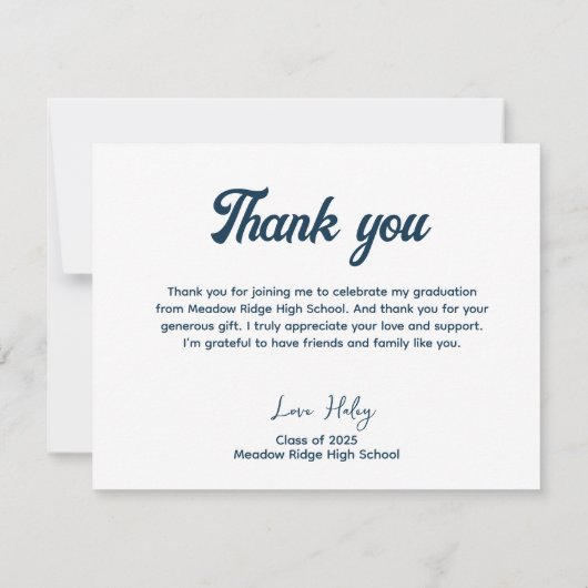 Klasse van 2025 Retro Regenboog Kleurrijk Afstuder Bedankkaart (Achterkant)