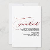  Klasse van 2025 Rode Foto Afstuderen Kaart (Achterkant)