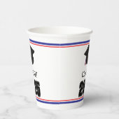 Klasse van 2025 Rode, Witte en Blauwe Tassel Papieren Bekers (Rechts)