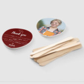 Klasse van 2025 Rood Wit Foto Afstuderen Bedankt Handwaaier (Niet-gemonteerd)