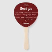 Klasse van 2025 Rood Wit Foto Afstuderen Bedankt Handwaaier (Voorkant)