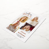 Klasse van 2025 roos gouden folie afstuderen 4 fot folie uitnodiging (Gedraaid)