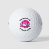 Klasse van 2025 Roze Afstuderen Naam Golfballen (Voorkant)