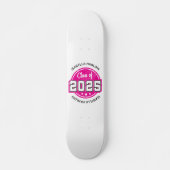 Klasse van 2025 Roze Afstuderen Naam Persoonlijk Skateboard (Voorkant)
