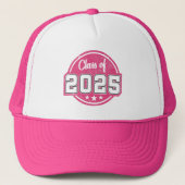 Klasse van 2025 Roze  Badge Trucker Pet (Voorkant)