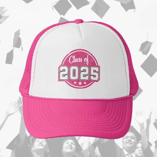 Klasse van 2025 Roze  Badge Trucker Pet