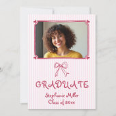 Klasse van 2025 roze boog Afstuderen foto Kaart (Voorkant)