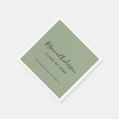 Klasse van 2025 Sage Green Graduation Party Servet (Hoek)