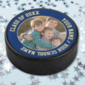 Klasse van 2025 School Graduation Party Gift Foto Hockey Puck